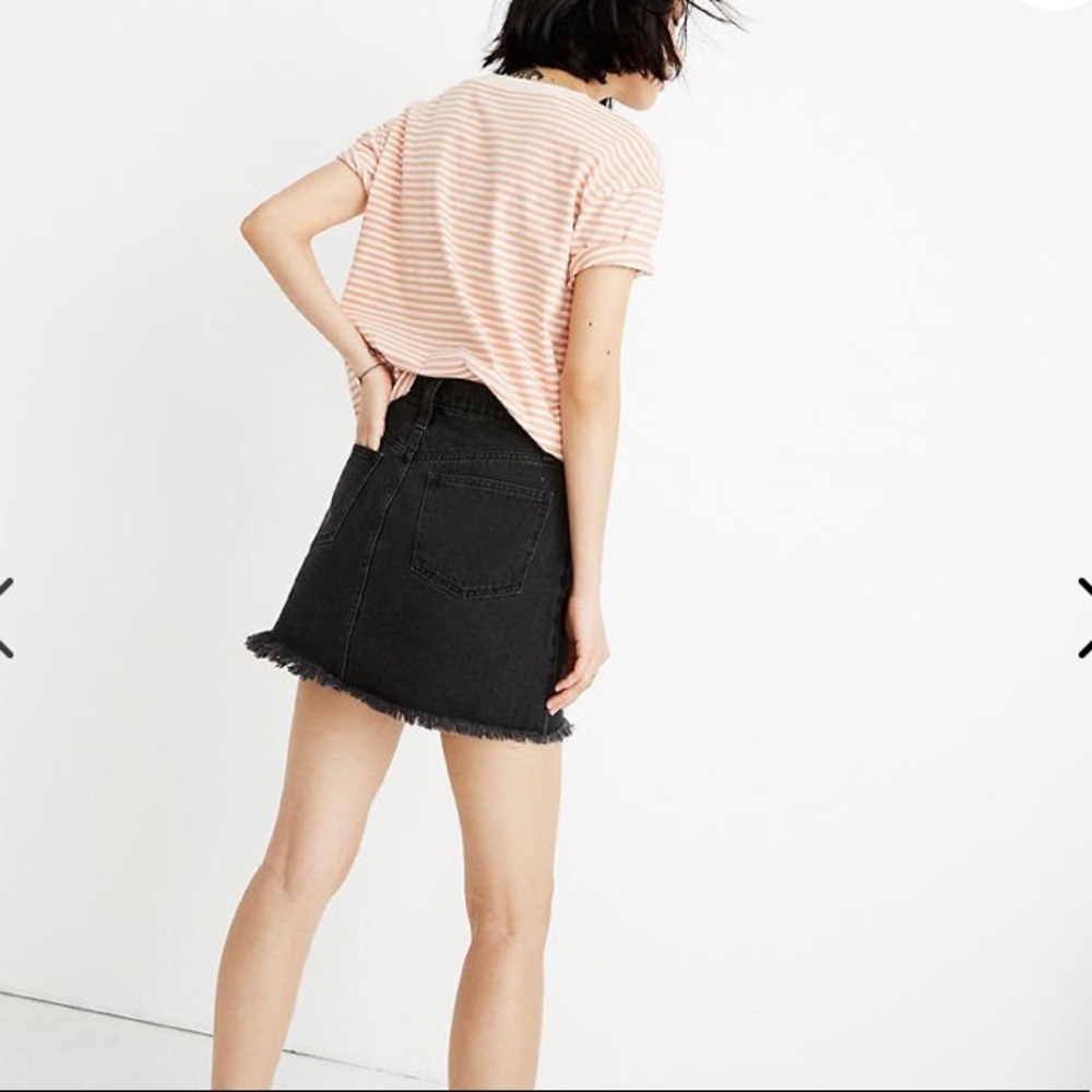 NWT Madewell Rigid denim mini skirt in lunar wash - Picture 1 of 4